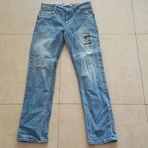 Levi's Light Blue Rip Jeans 502 Regular Taper